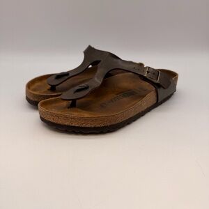 Birkenstock Gizeh Brown Leather Sandals EU 40 US 7-7.5 Men / 9 Women